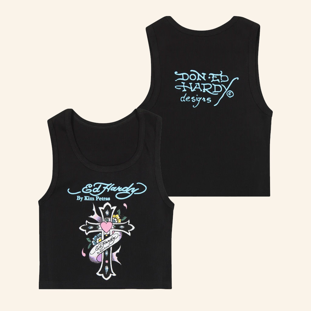 Ed Hardy Merch Cross Tank Top Christmas Gifts For Girlfriend