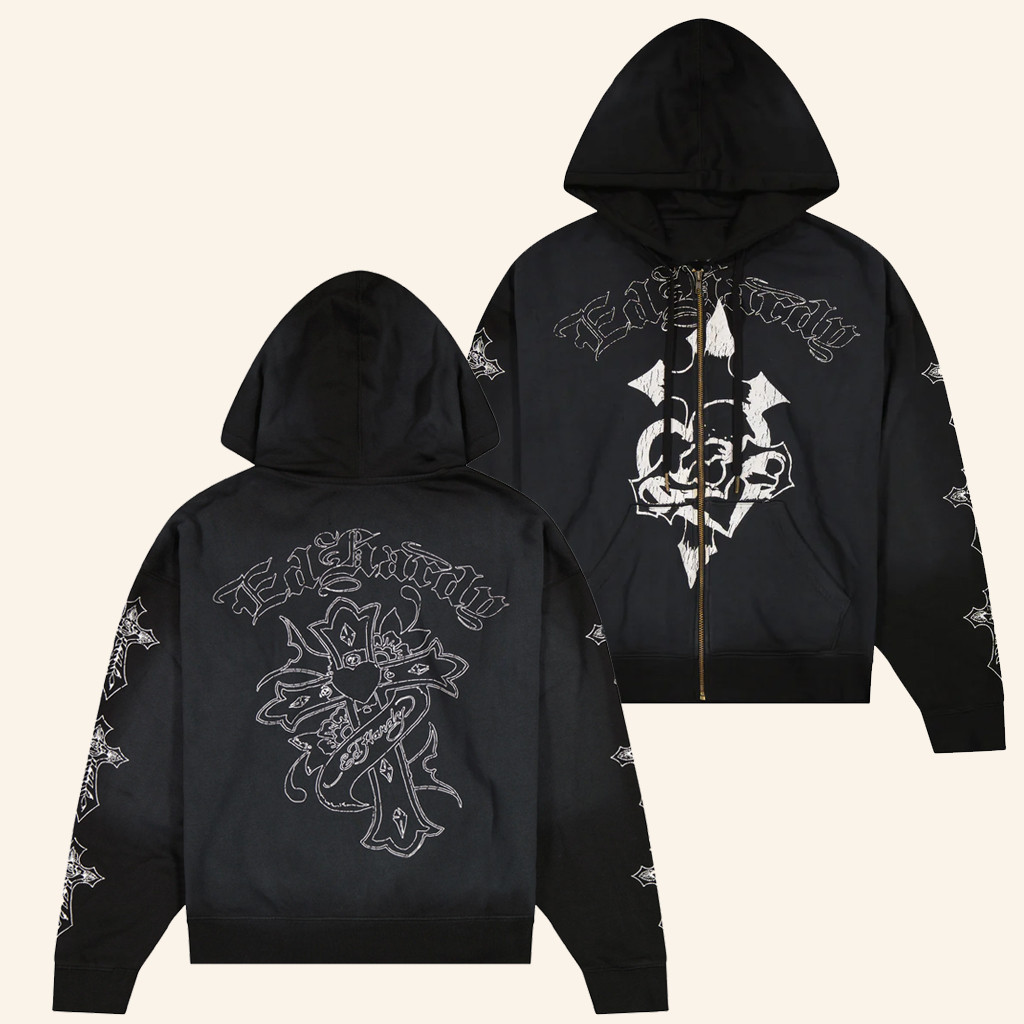 Ed Hardy Merch Crosses Zip Hoodie Birthday Presents For Brother Ed Hardy Merch Crosses Zip Hoodie Birthday Presents For Brother