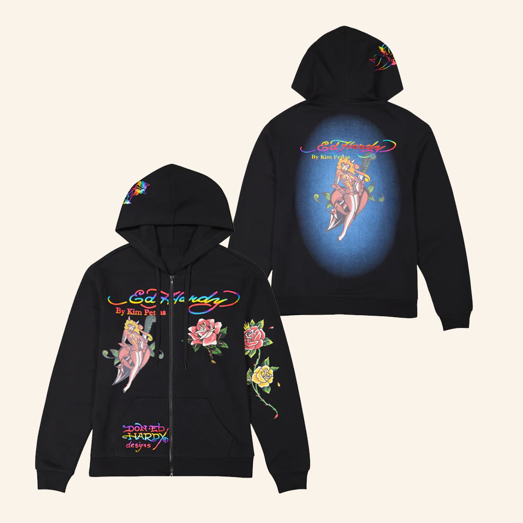Ed Hardy Merch Dagger Girl Zip Hoodie Christmas Gifts For Daughter Ed Hardy Merch Dagger Girl Zip Hoodie Christmas Gifts For Daughter
