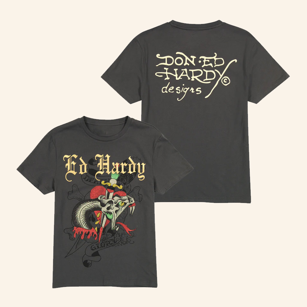 Ed Hardy Merch Dagger Snake T-Shirt Husband Christmas Gift Ideas