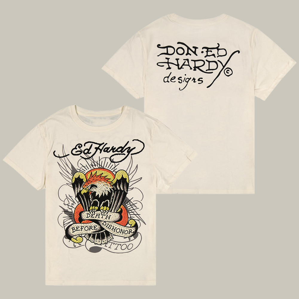 Ed Hardy Merch Dbd Eagle Rhinestone T-Shirt Ed Hardy Clothing Unique Gifts For Men