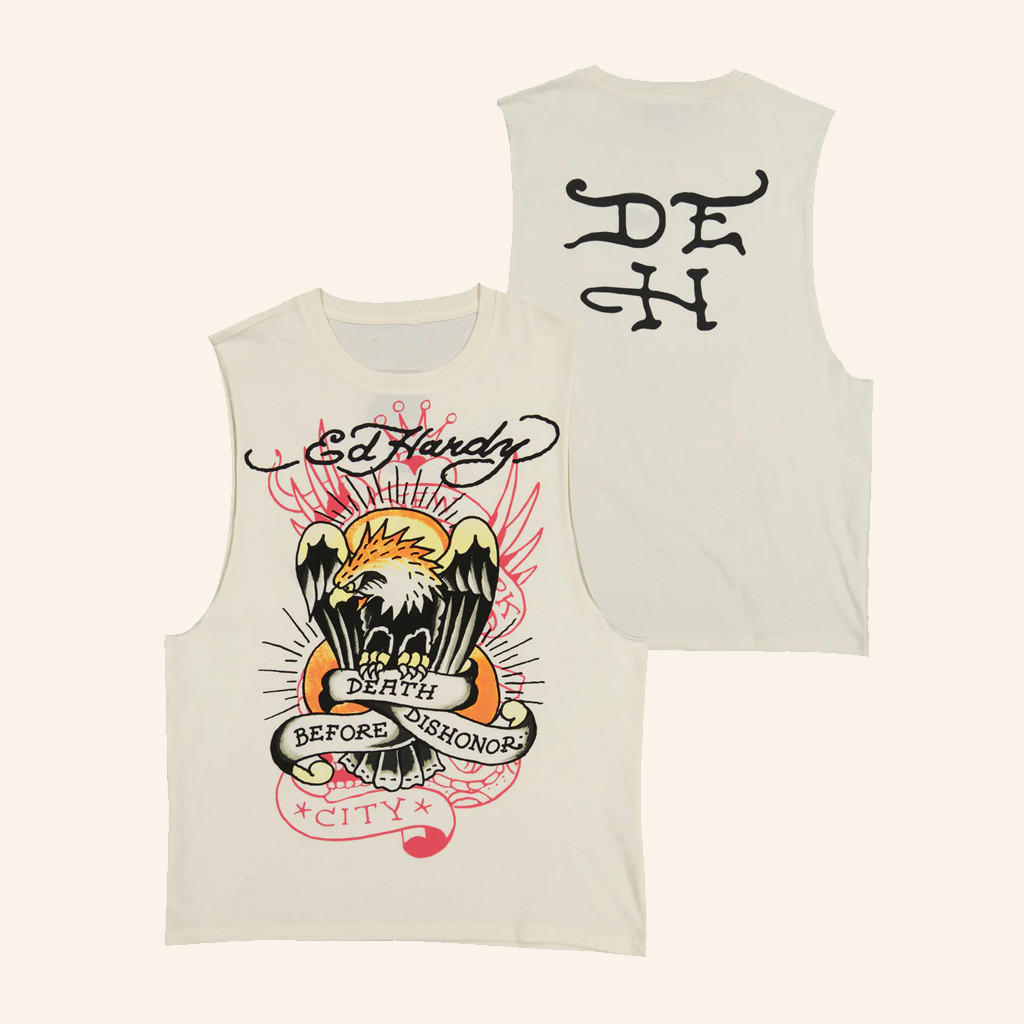 Ed Hardy Merch Death Before Dishonor Eagle Muscle Tank Xmas Gifts For Him