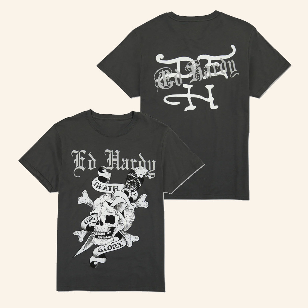 Ed Hardy Merch DG Skull T-Shirt Xmas Gifts For Father