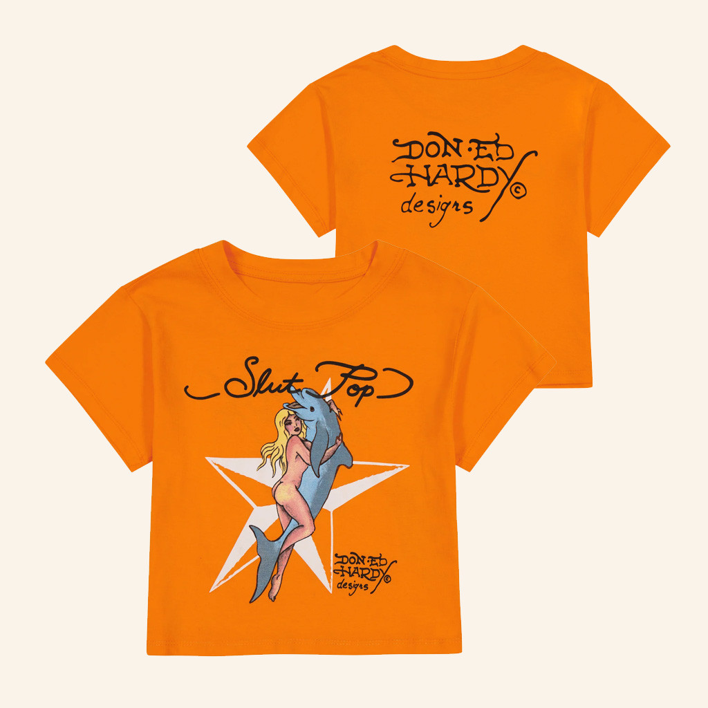 Ed Hardy Merch Dolphin Girl Baby Tee Christmas Gifts For Sister