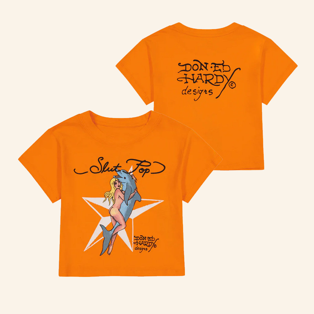 Ed Hardy Merch Dolphin Girl Baby Tee Xmas Gifts For Daughter