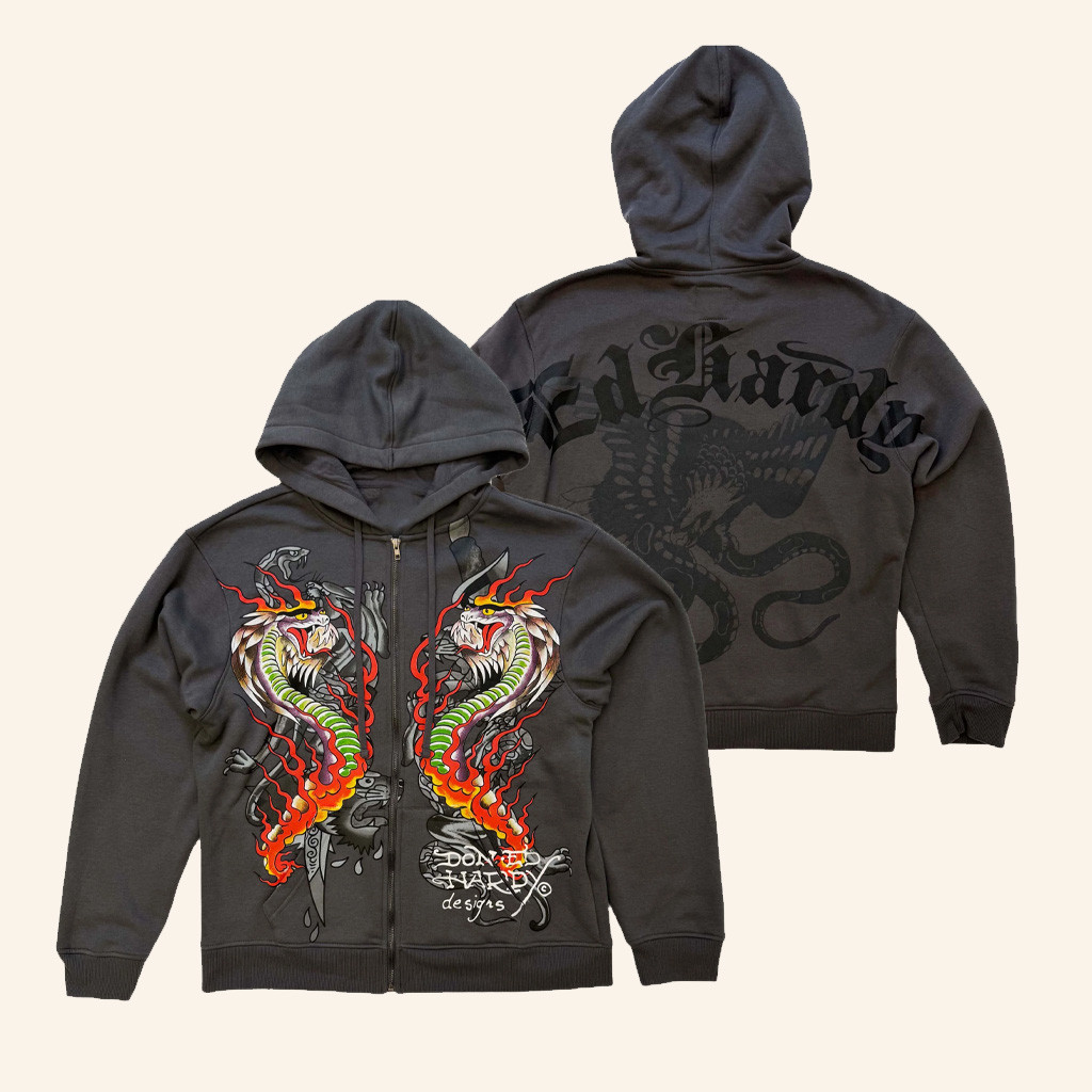 Ed Hardy Merch Dragon Flame Zip Hoodie Ed Hardy Hoodie Best Gifts For Son Ed Hardy Merch Dragon Flame Zip Hoodie Ed Hardy Hoodie Best Gifts For Son
