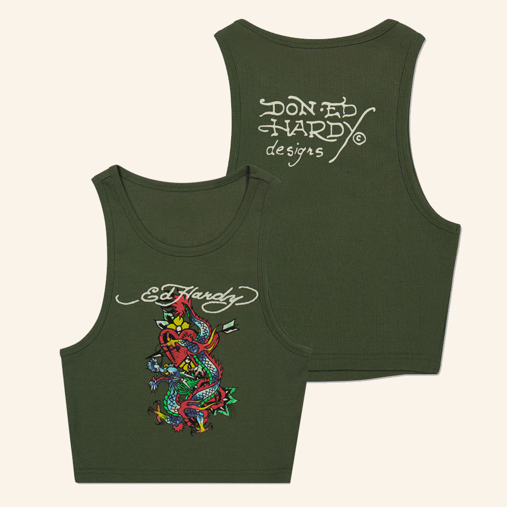 Ed Hardy Merch Dragon Heart Rib Tank Top Ed Hardy Clothing Christmas Presents For Her Ed Hardy Merch Dragon Heart Rib Tank Top Ed Hardy Clothing Christmas Presents For Her