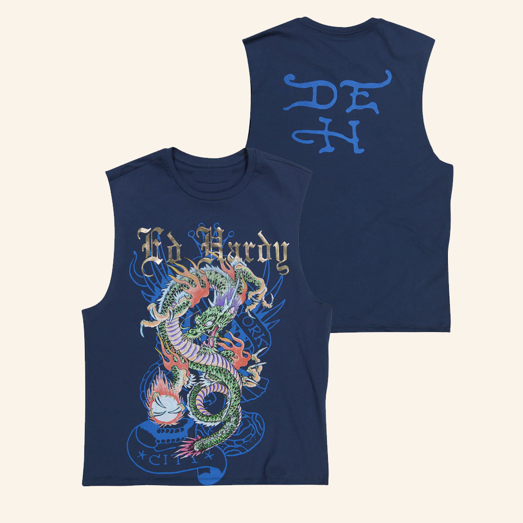 Ed Hardy Merch Dragon Muscle Tank Christmas Gift Ideas For Boyfriend
