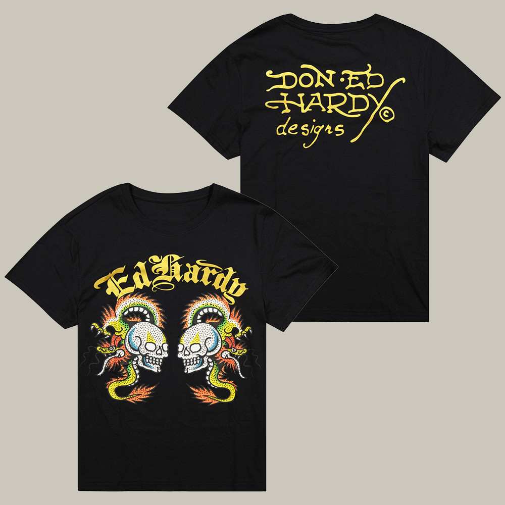 Ed Hardy Merch Dragon Skull T-Shirt Ed Hardy Clothing Tattoo Art Gifts For Enthusiasts