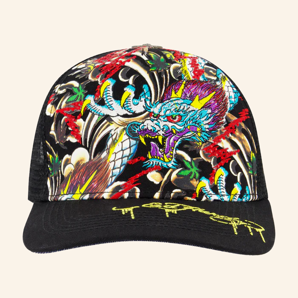 Ed Hardy Merch Dragon Trucker Hat Ed Hardy Hat Christmas Gift Ideas For Dad