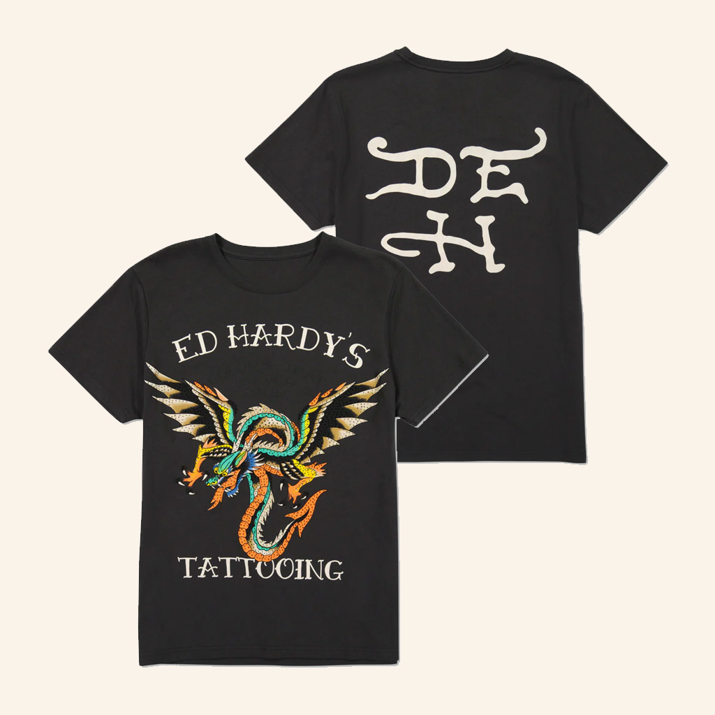 Ed Hardy Merch Dragon Wings Shirt Good Christmas Gifts For Boyfriend