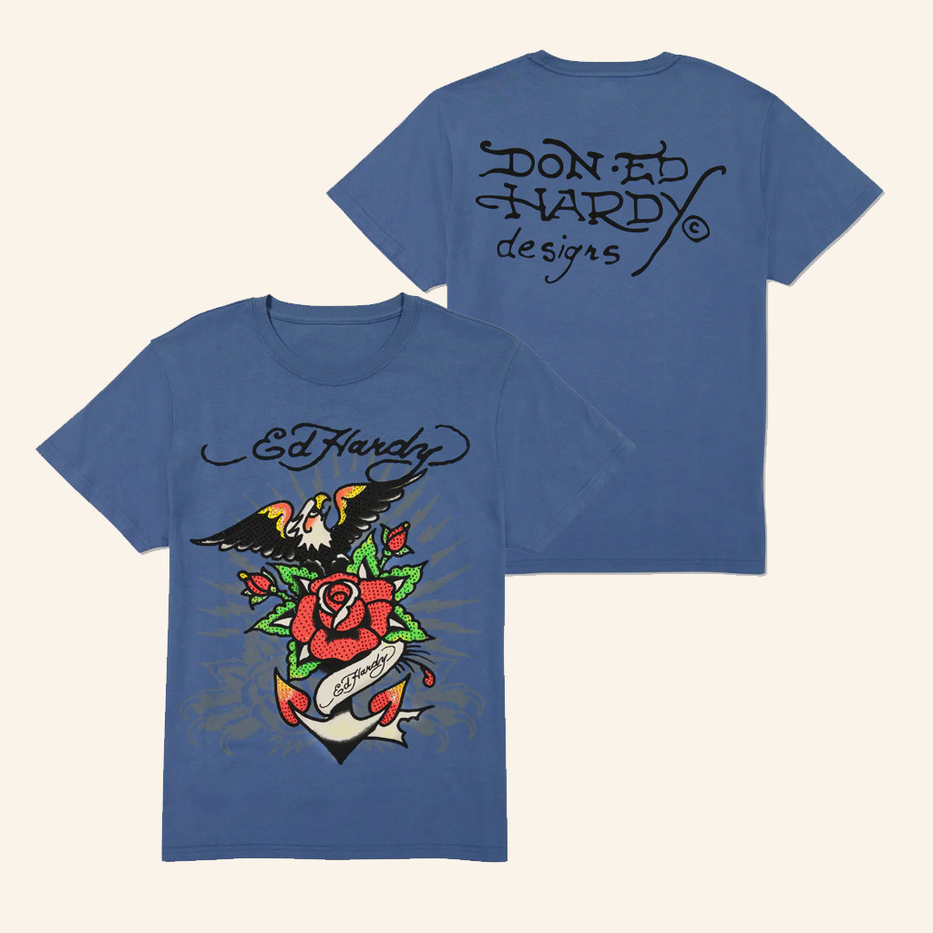 Ed Hardy Merch Eagle Anchor Shirt Birthday Gift For Husband Ed Hardy Merch Eagle Anchor Shirt Birthday Gift For Husband