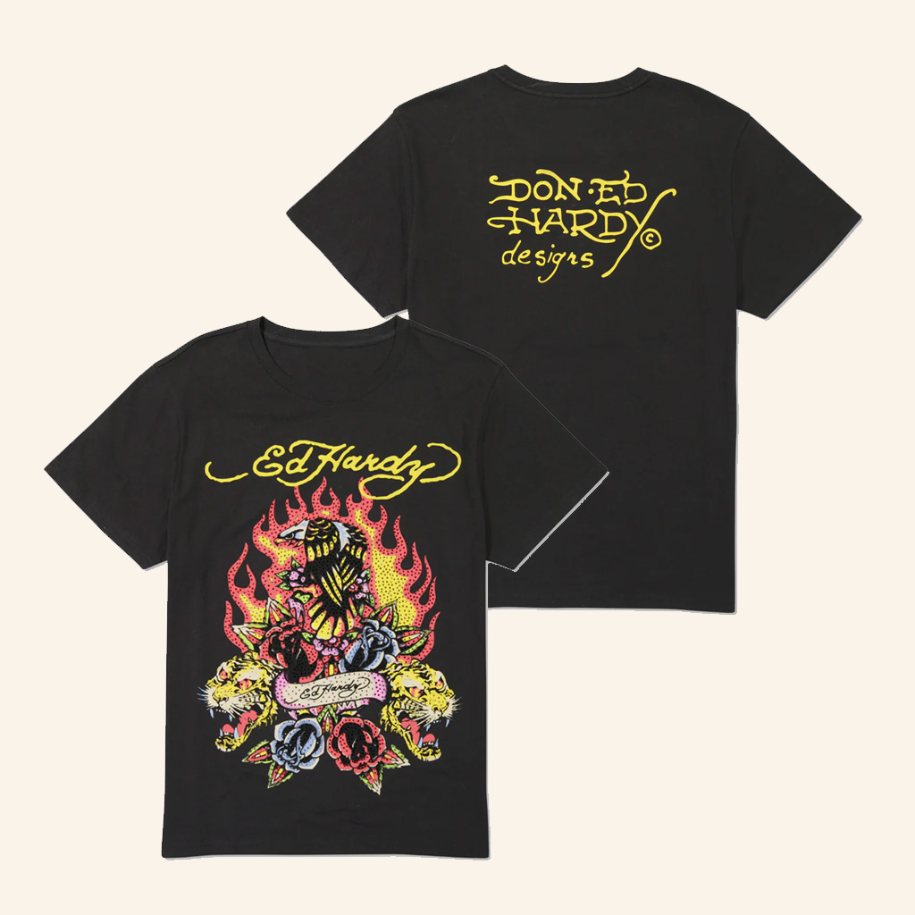 Ed Hardy Merch Fire Bird Shirt Gift Ideas For Husband