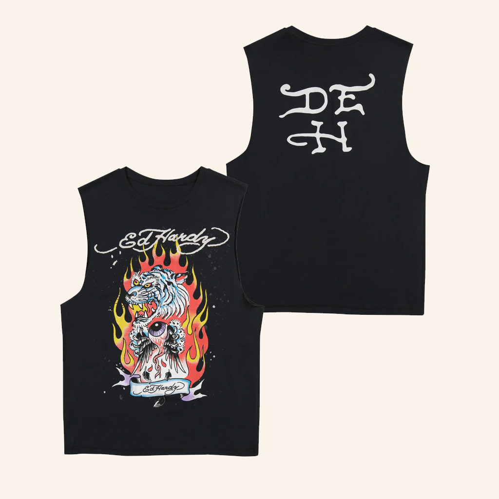 Ed Hardy Merch Fire Tiger Muscle Tank Christmas Present Ideas For Him Ed Hardy Merch Fire Tiger Muscle Tank Christmas Present Ideas For Him