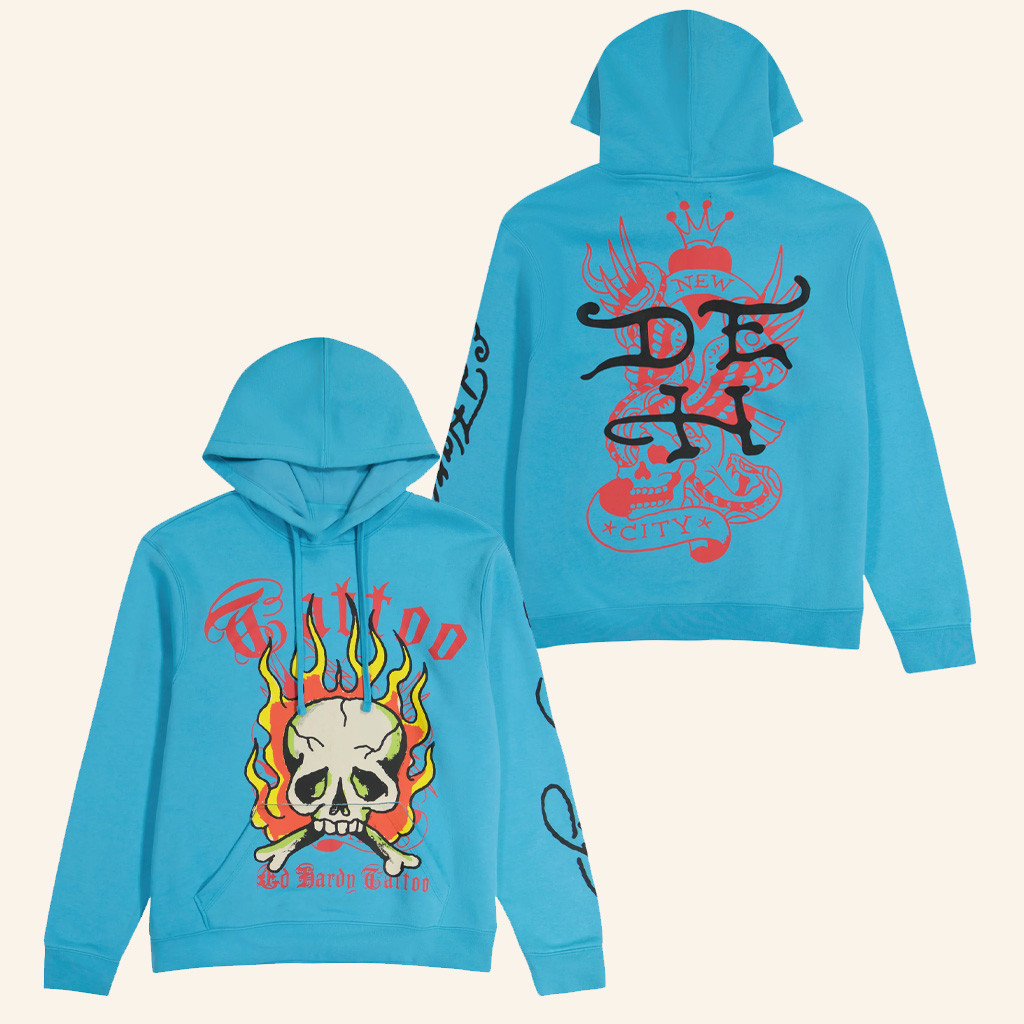 Ed Hardy Merch Flame Skull Hoodie Jewel Apparel Ed Hardy Hoodie Birthday Gift Ideas For Husband