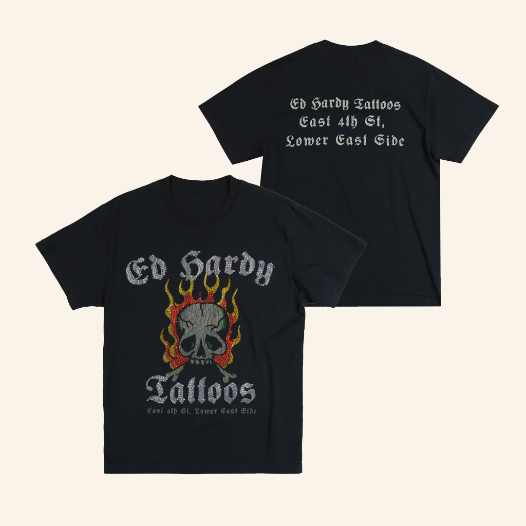 Ed Hardy Merch Flame Skull T-Shirt Christmas Gifts For Brother