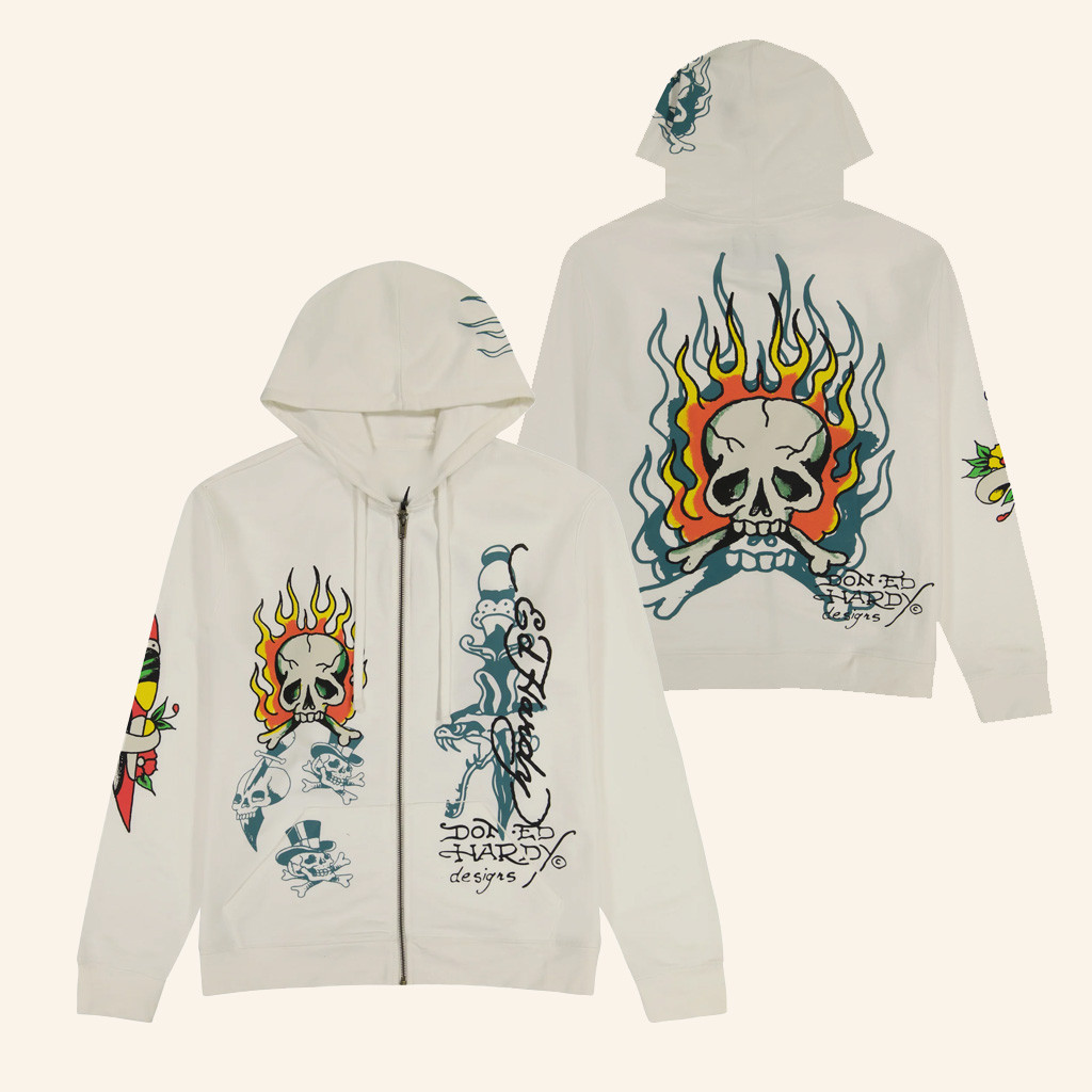 Ed Hardy Merch Flame Skull Zip Hoodie Ed Hardy Hoodie Birthday Gift Ideas For Husband Ed Hardy Merch Flame Skull Zip Hoodie Ed Hardy Hoodie Birthday Gift Ideas For Husband