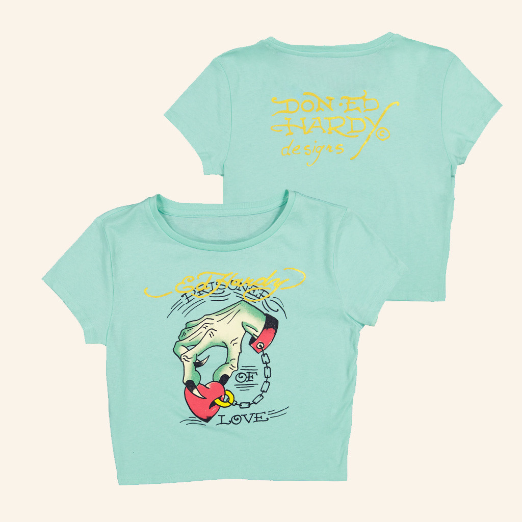 Ed Hardy Merch Heart Hand Baby Tee Christmas Gifts For Daughter
