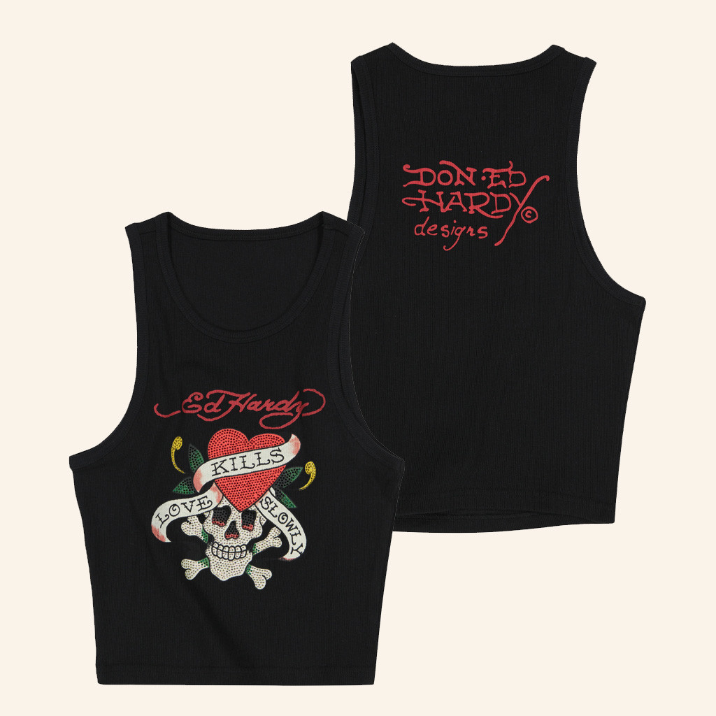Ed Hardy Merch LKS Black Rib Tank Top Ed Hardy Clothing Birthday Gifts For Wife Ed Hardy Merch LKS Black Rib Tank Top Ed Hardy Clothing Birthday Gifts For Wife