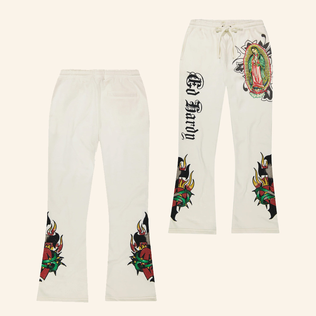 Ed Hardy Merch Mary Bootcut Sweatpants Ed Hardy Clothing Gifts For Besties