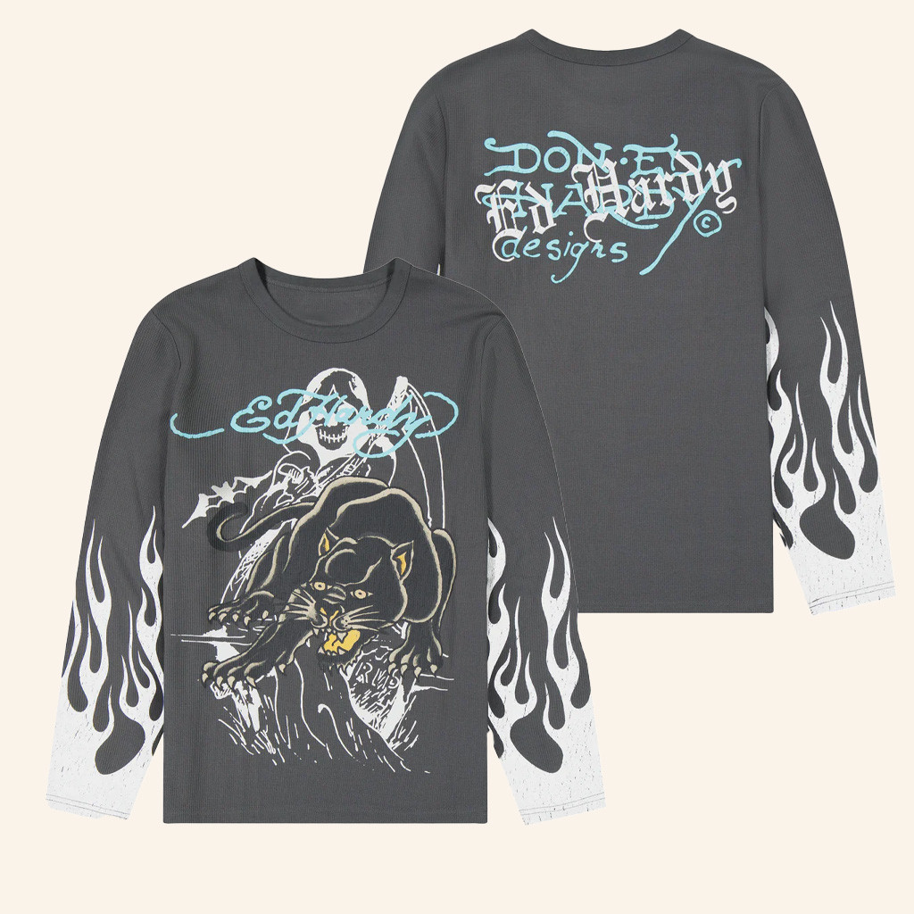 Ed Hardy Merch Panther Flames Long Sleeve T-Shirt Ed Hardy Shirt Christmas Gifts For Dudes Ed Hardy Merch Panther Flames Long Sleeve T-Shirt Ed Hardy Shirt Christmas Gifts For Dudes