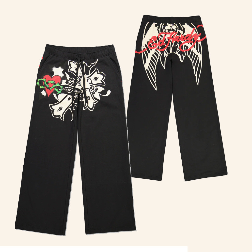 Ed Hardy Merch Sacred Heart Sweatpants Christmas Gift Ideas For Friend