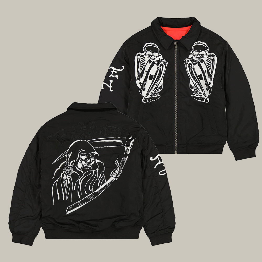 Ed Hardy Merch Skeleton Reaper Jacket Ed Hardy Clothing Gifts For Reaper Lovers