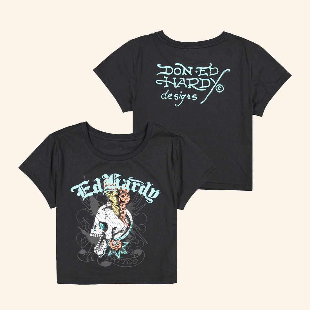 Ed Hardy Merch Skull Butterfly Baby Tee Ed Hardy Shirt Birthday Gifts For Wife Ed Hardy Merch Skull Butterfly Baby Tee Ed Hardy Shirt Birthday Gifts For Wife