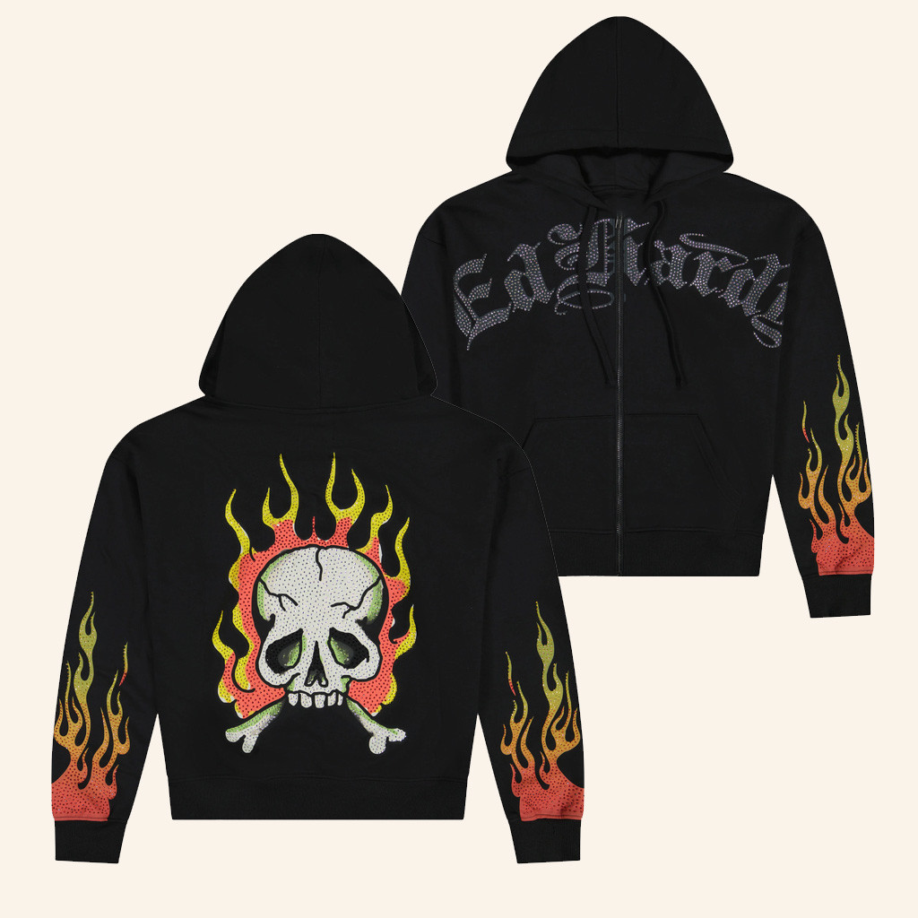 Ed Hardy Merch Skull Flames Zip Hoodie Best Gifts For Brother Ed Hardy Merch Skull Flames Zip Hoodie Best Gifts For Brother