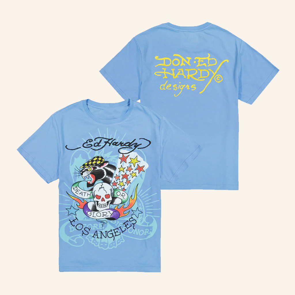 Ed Hardy Merch Skull Panther T-Shirt Unique Birthday Gift For Husband