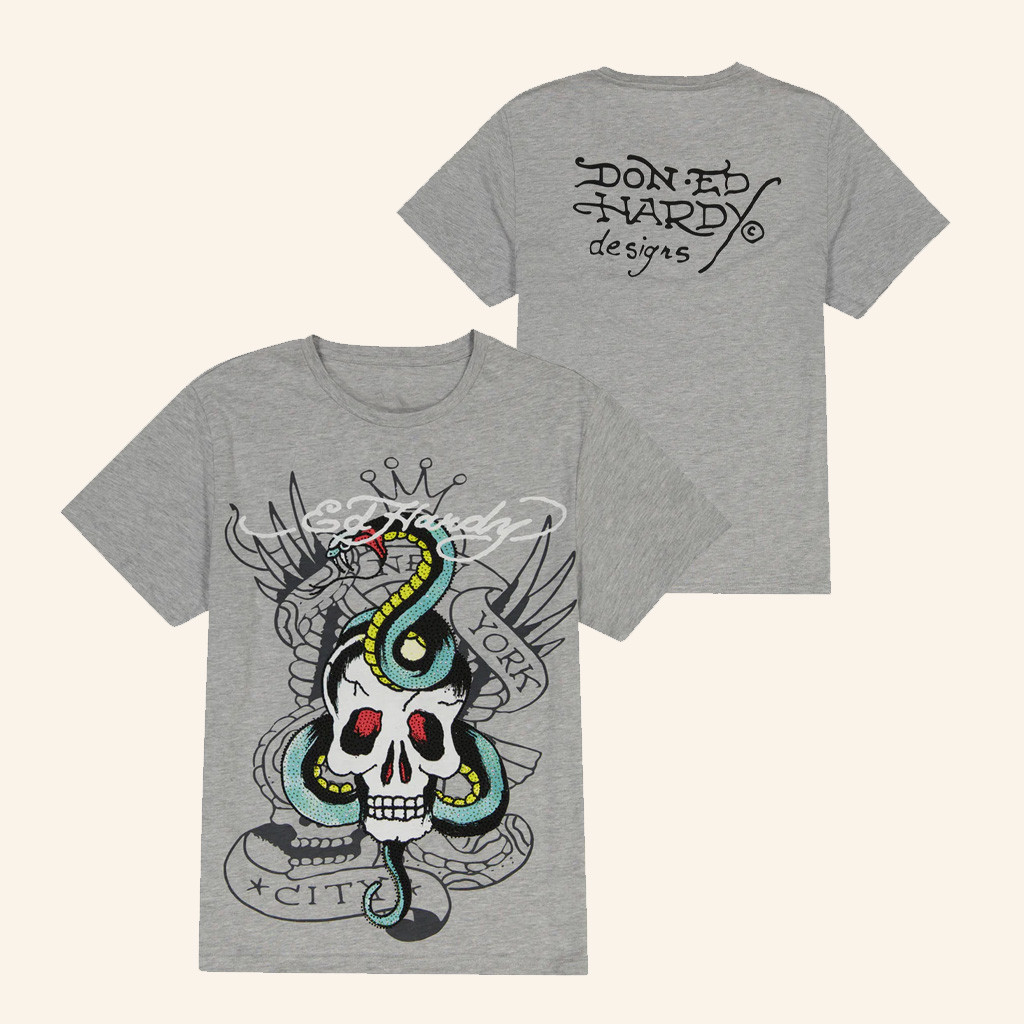 Ed Hardy Merch Skull Snake Shirt Gifts For Husband