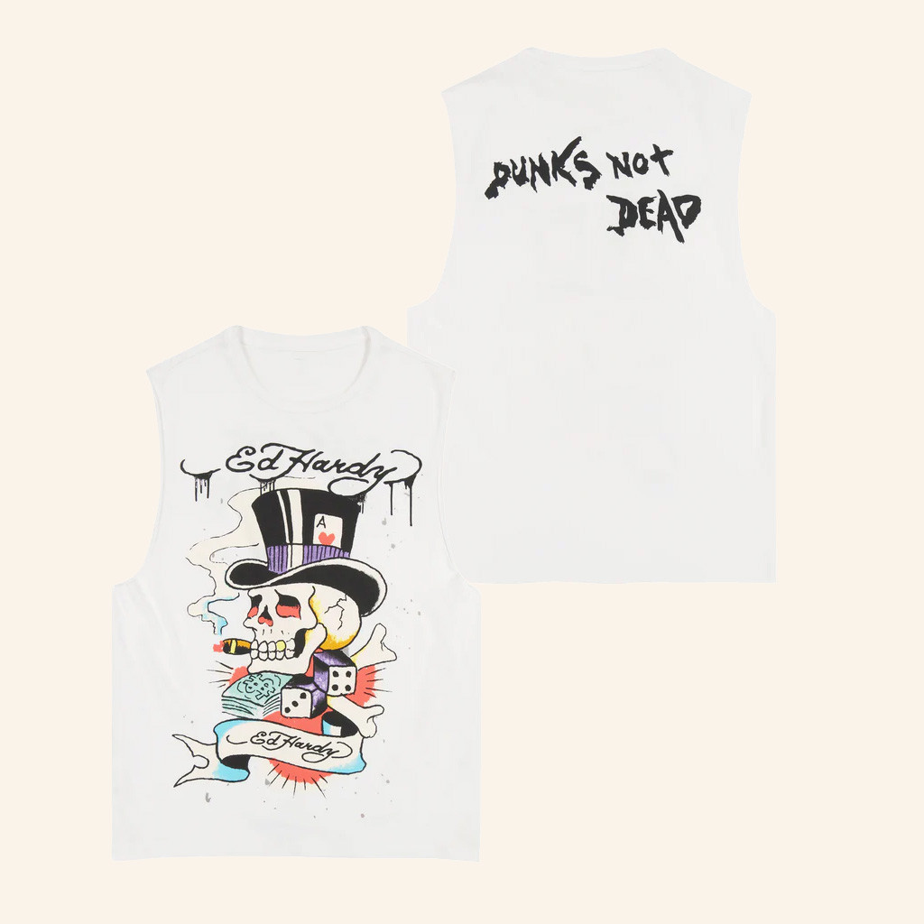 Ed Hardy Merch Skull Tophat Muscle Tank Best Gifts For Boyfriend Ed Hardy Merch Skull Tophat Muscle Tank Best Gifts For Boyfriend