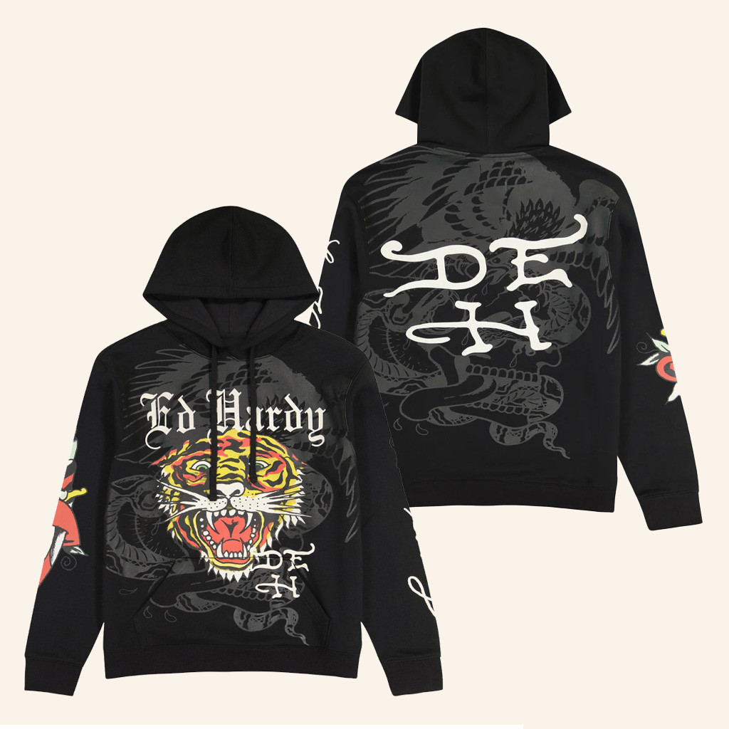 Ed Hardy Merch Tiger Dagger Hoodie Ed Hardy Hoodie Best Gifts For Dad Ed Hardy Merch Tiger Dagger Hoodie Ed Hardy Hoodie Best Gifts For Dad