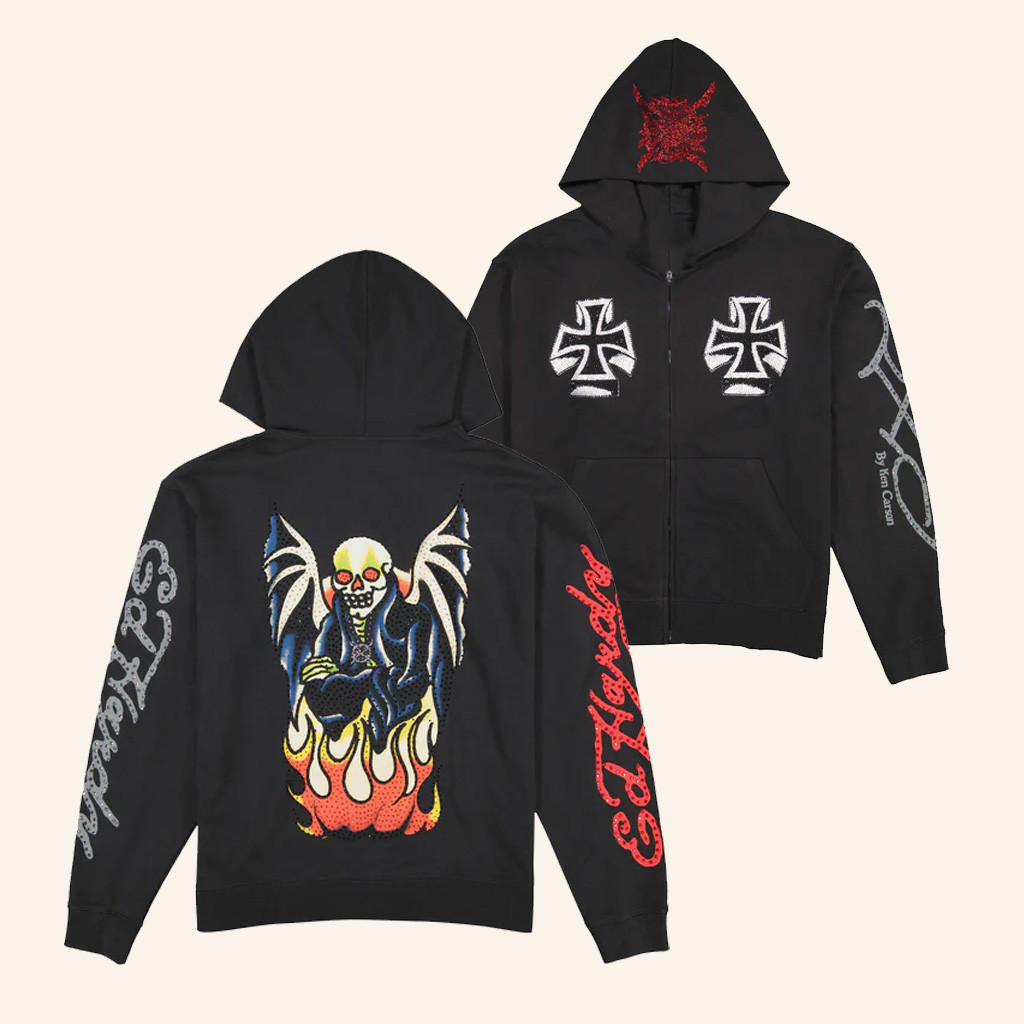 Ed Hardy Merch Xman Ed Hardy Zip Hoodie Birthday Gifts For Boyfriend