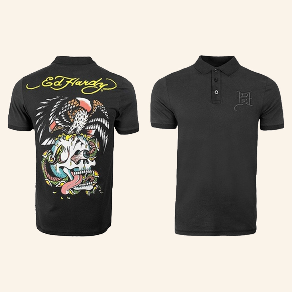 Ed Hardy Skull And Eagle Polo Shirt Ed Hardy Merch Gift Ideas For Father