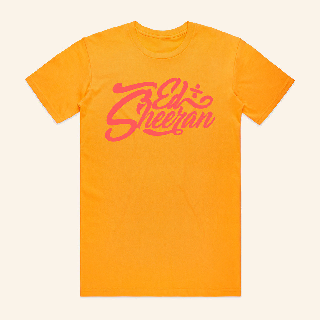Ed Sheeran Merch Gold State T-Shirt Christmas Presents For Him