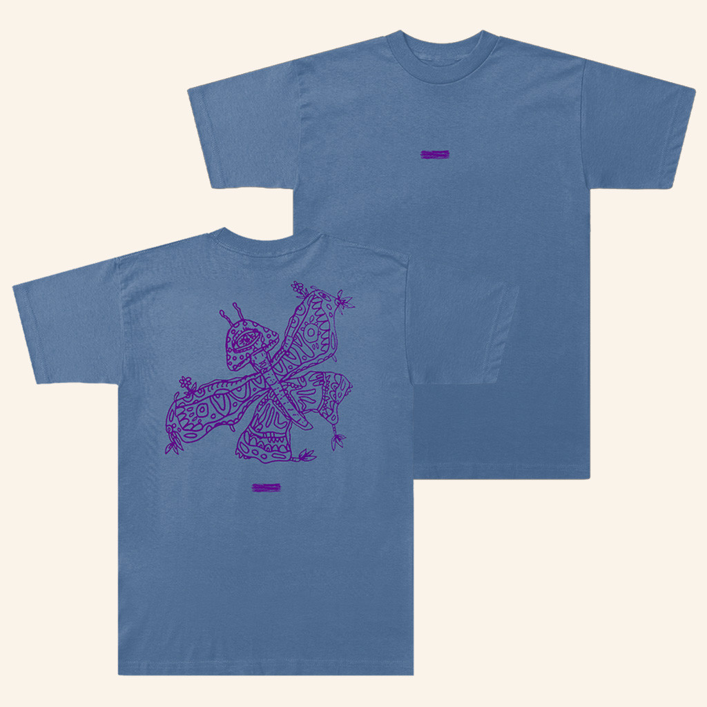 Ed Sheeran Merch Life Goes On Mushroom Butterfly T-Shirt Birthday Gifts For Music Fans