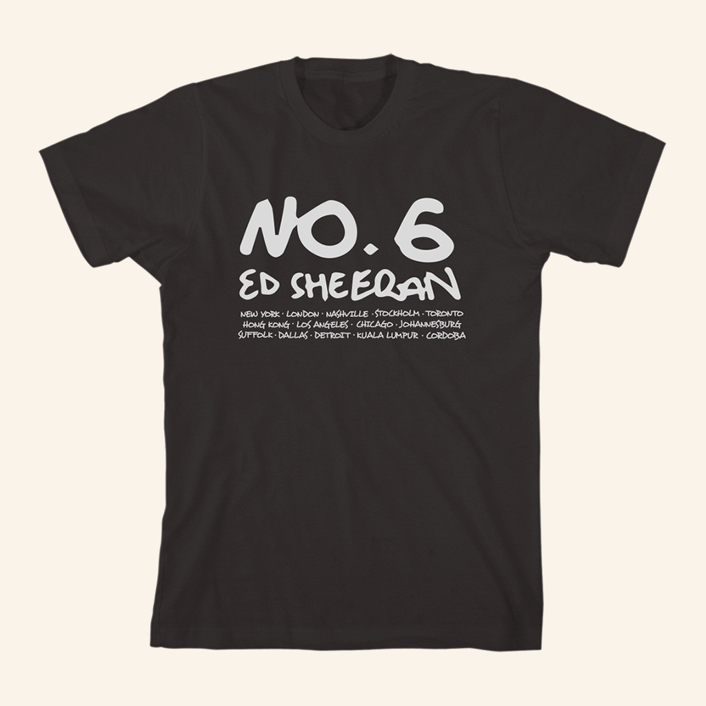 Ed Sheeran Merch No 6 Collaborations Project Black T-Shirt Gifts For Father Ed Sheeran Merch No 6 Collaborations Project Black T-Shirt Gifts For Father