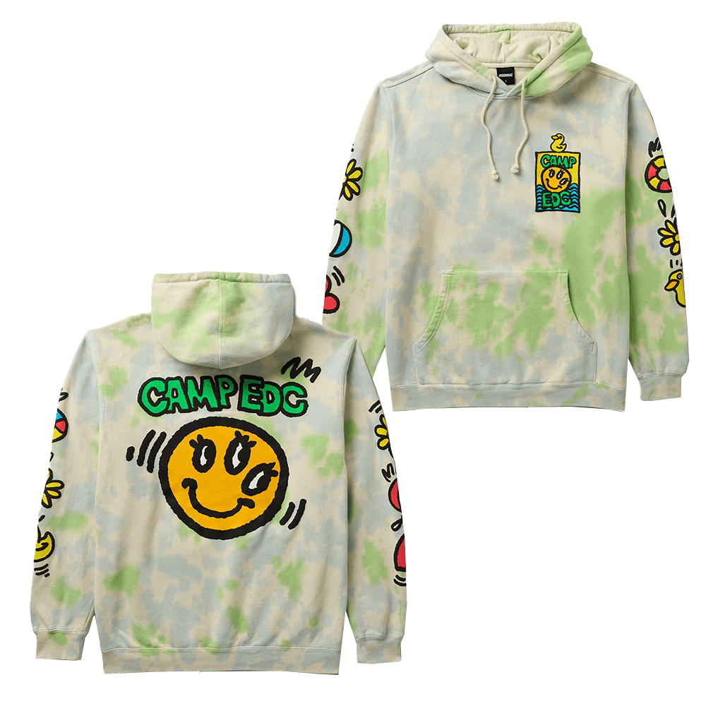 EDC Merch Camp EDC Pool Party Tie Dye Hoodie Gifts For Music Fans Birthday Gift for Husband