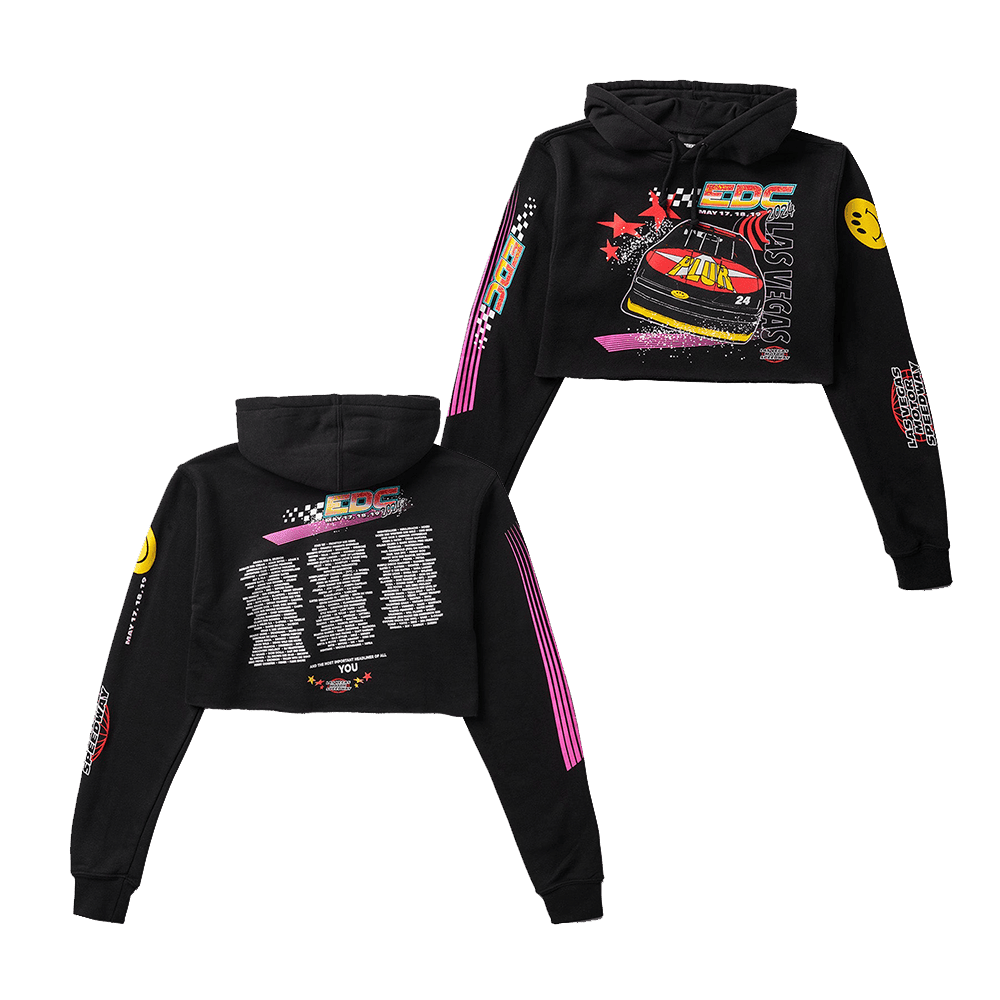 EDC Merch EDC Plur Race Lineup Crop Hoodie Gifts For Music Fans Father's Day Gift for Dad EDC Merch EDC Plur Race Lineup Crop Hoodie Gifts For Music Fans Father's Day Gift for Dad