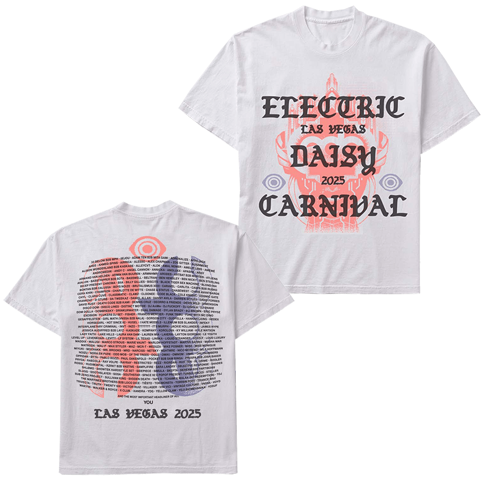 EDC Merch Electric Daisy LV 2025 Lineup T-Shirt Gifts For Music Fans Anniversary Gift for Men EDC Merch Electric Daisy LV 2025 Lineup T-Shirt Gifts For Music Fans Anniversary Gift for Men