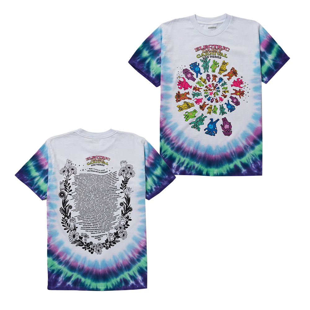 EDC Merchandise EDC Rainbow Rascals Tie Dye T-Shirt Gifts For Music Fans