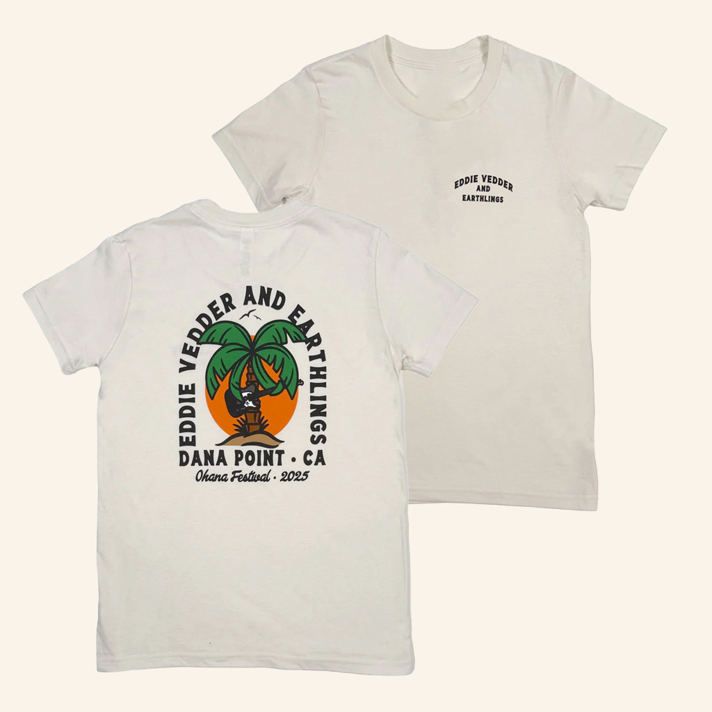 Eddie Vedder Merch Eddie Vedder Palm Rocker T-Shirt Birthday Gift For Him