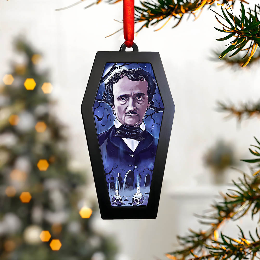 Edgar Allan Poe Graveyard Scene Ornament Literary Halloween Gift For Husbands