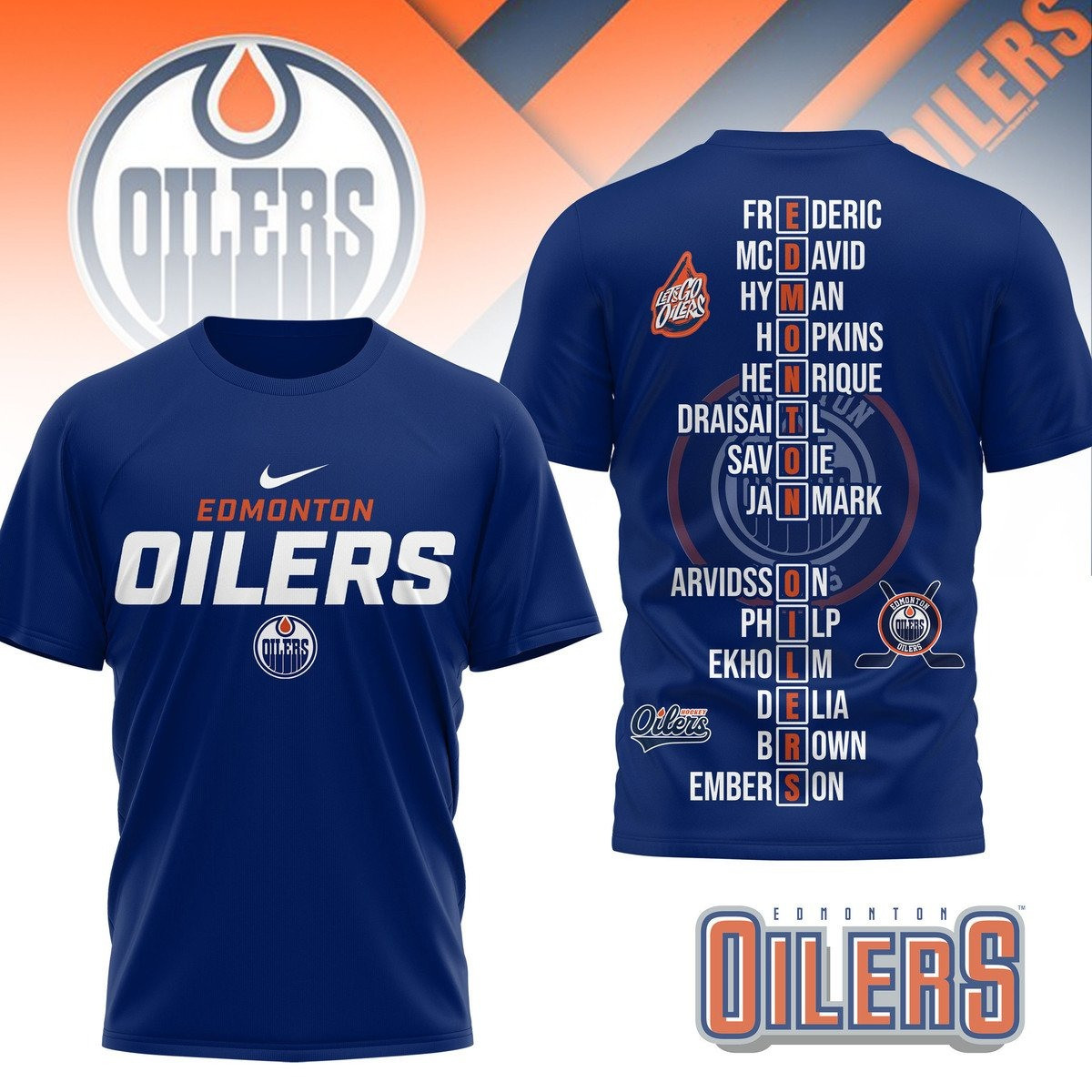 Edmonton Oilers ED 3D T-Shirt Best Gifts For Hockey Enthusiasts