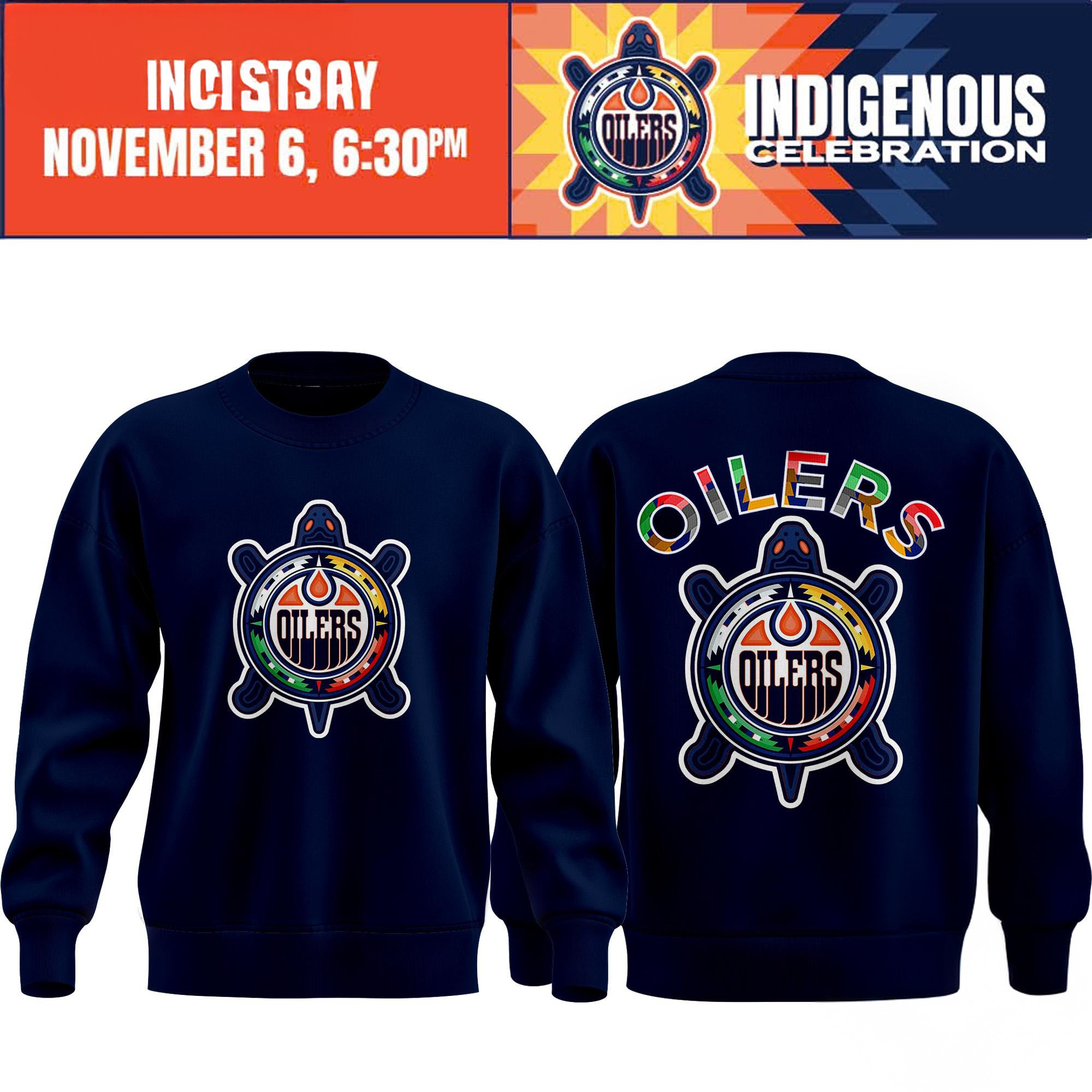 Edmonton Oilers Indigenous Celebration Sweatshirt Gifts For Hockey Enthusiasts