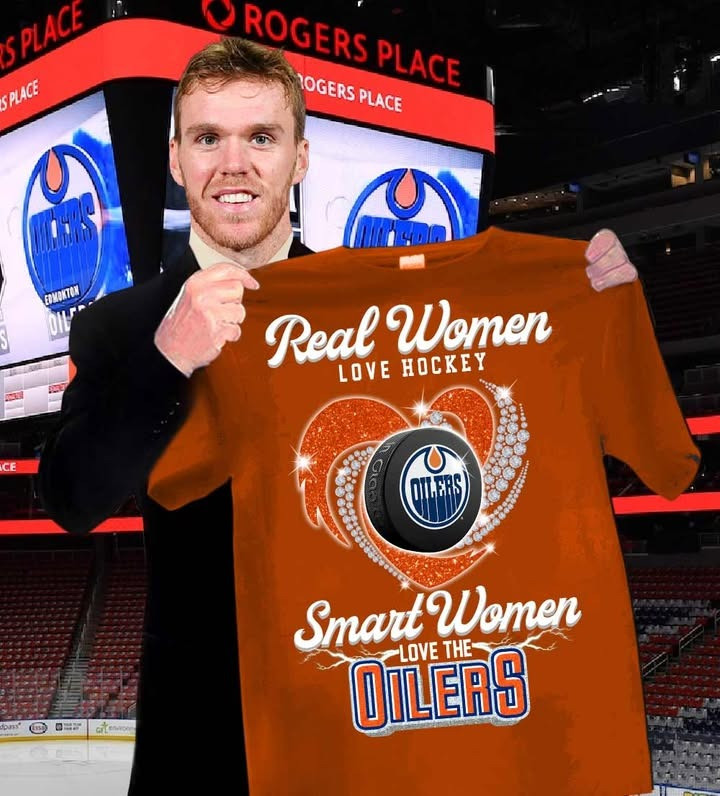 Edmonton Oilers Real Women Love Hockey Smart Women Love The Oilers T-Shirt