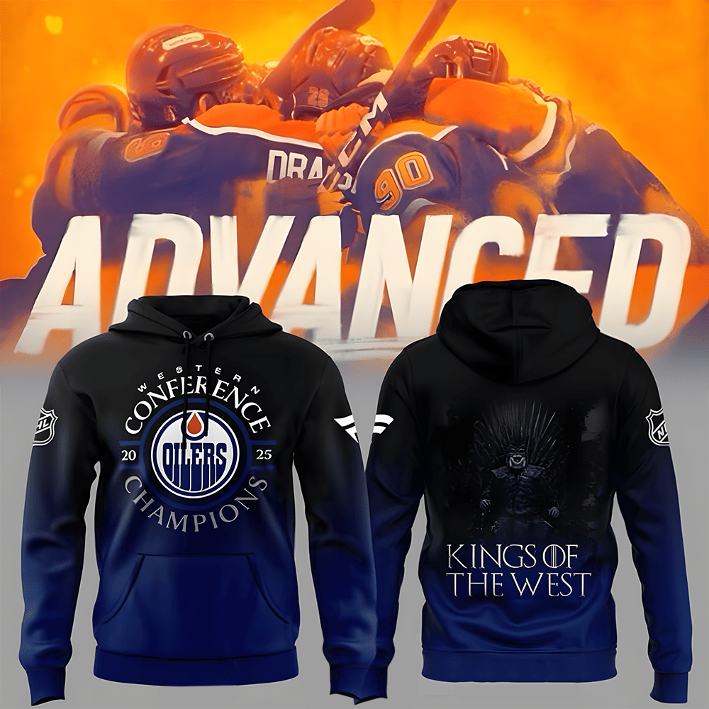Edmonton Oilers Western Conference 2025 Champions Special Hoodie Best Gifts For Hockey Fans