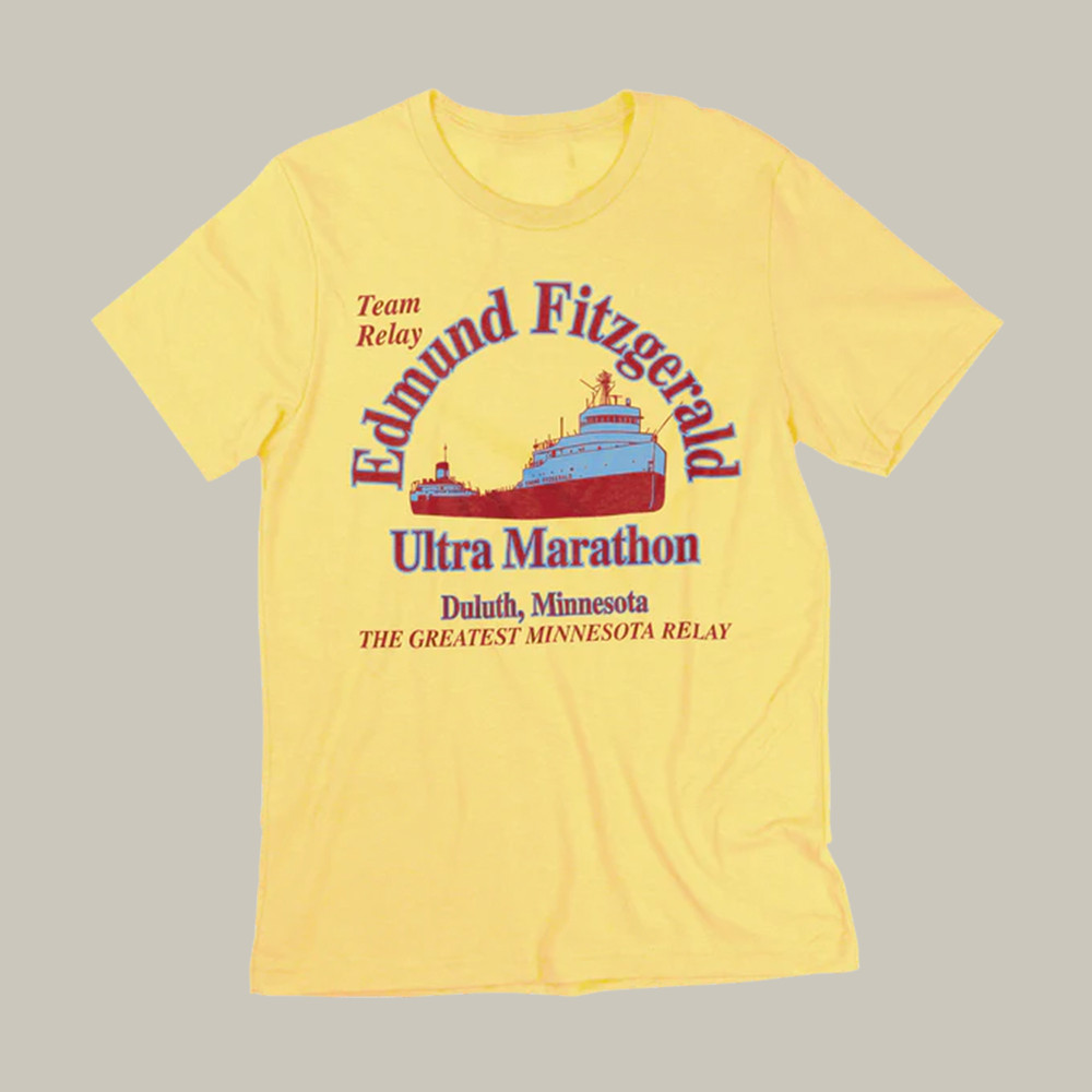 Edmund Fitzgerald Merch T-Shirt Throwback Marathon The Greatest Minnesota Rely Shirt Gifts