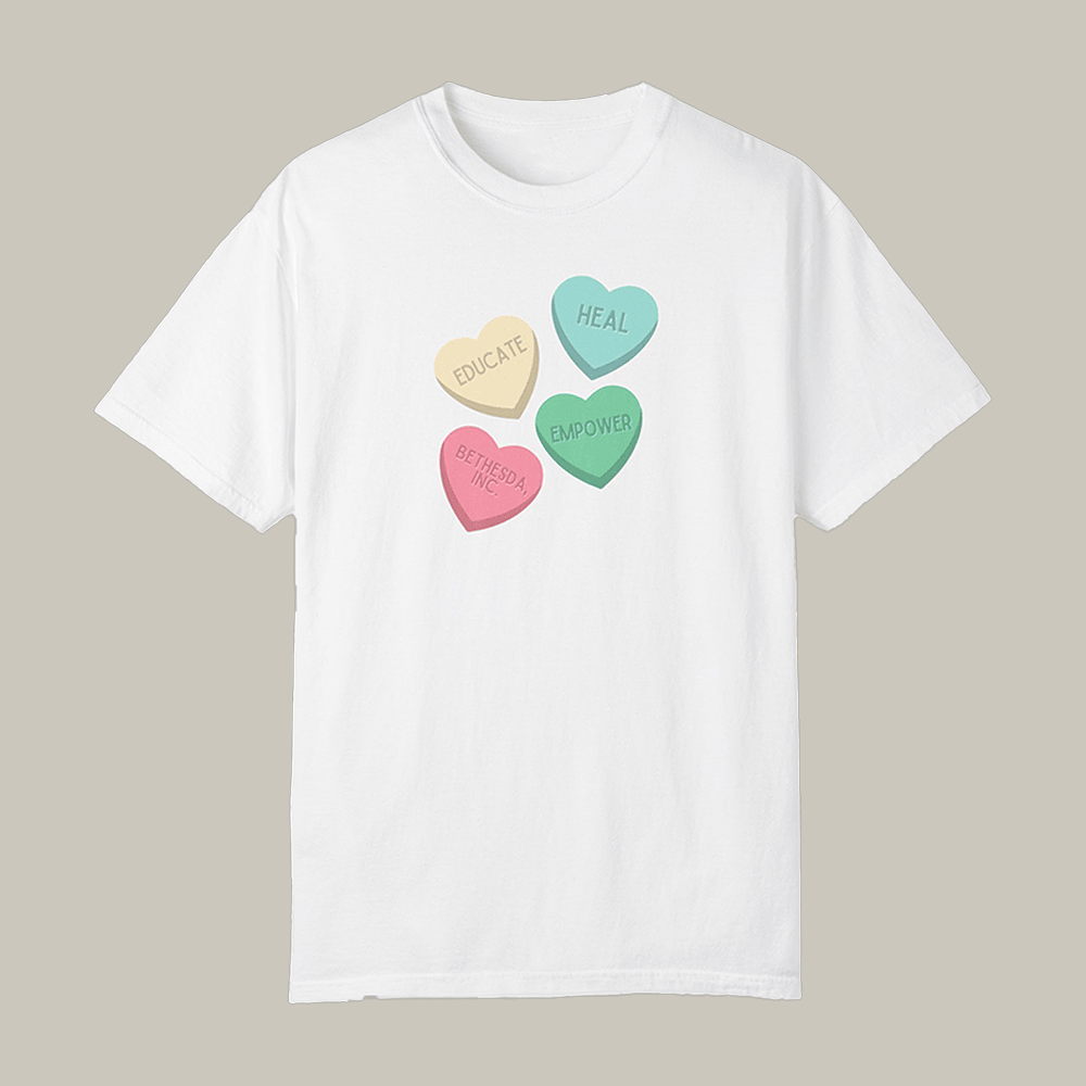 Educate Heal Empower Candy Hearts Bethesda T-Shirt Bethesda Clothes Best Gift For Activists